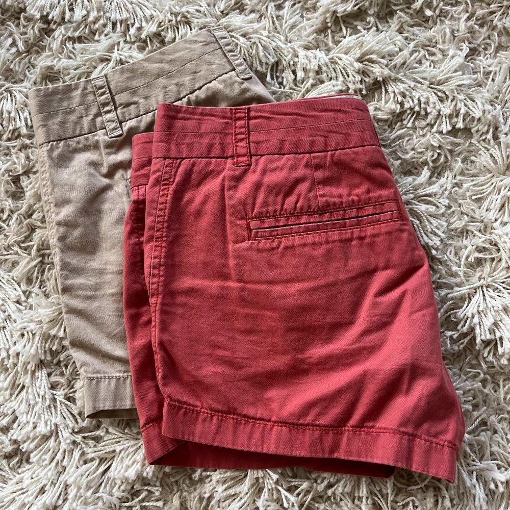 Bundle J Crew shorts100% cotton chino Broken-in size 4